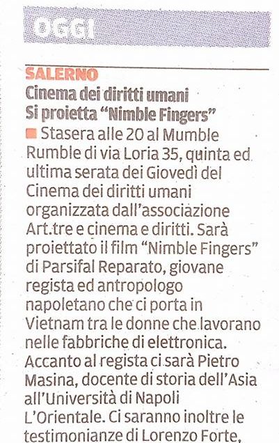 La Città di oggi – Nimble fingers e concerto dei Zezi